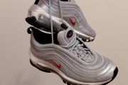Nike Air Max 97 OG Silver Bullet (2022) Size UK-4.5/EUR-37.5 Model: 918890-001 Metallic Silver/Varsity Red-White-Black-2022