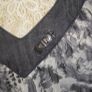 Sophia Grey Abstract Animal Print Tunic Dress Sheer Sleeve Boho UK14 Image 2