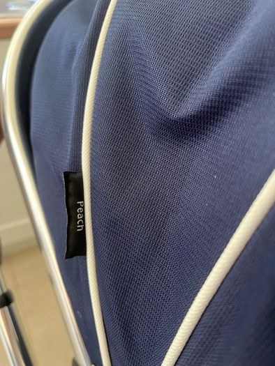 iCandy Peach Royal blue & Brown leather