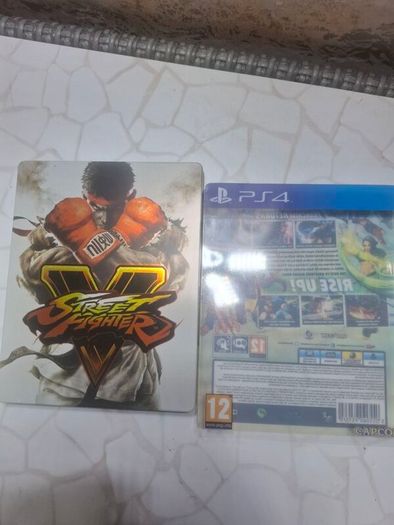 Street Fighter 5 (V) sur Playstation 4 PS4 Game &  Steelbook And Cover Art