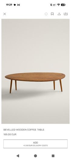 Zara Home wooden coffee table