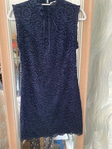 Sandro navy lace  dress  . 10-12