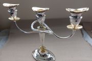 Silver plate on zinc Candelabra