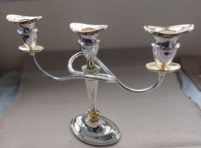 Silver plate on zinc Candelabra