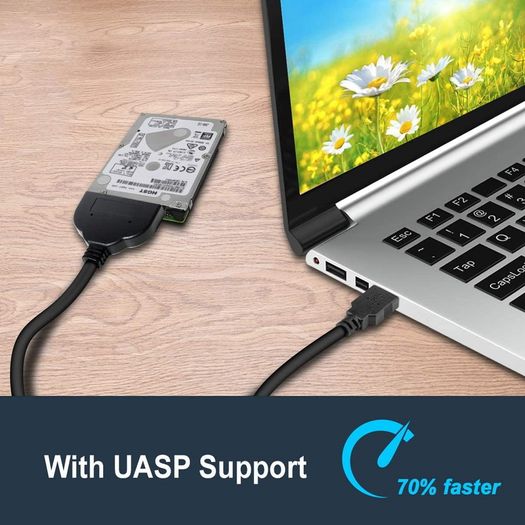 USB 3.0 to SATA III (UASP) 5Gbps Converter Adapter Cable for 2.5" SATA HDD/SSD Drives (Brand New/Warranty)