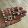 Silver Plated Padlock & Key Necklace & Bracelet Image 7