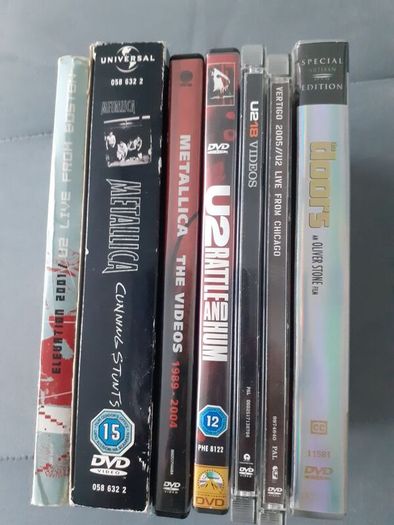 Metallica . U2. The Doors dvd