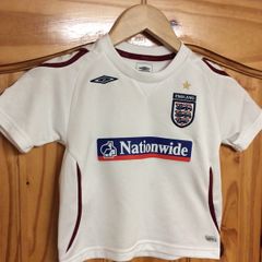 England National Football Team. Childrens Kids Home Jersey And Matching Home Shorts. Age 2-3 Years. World Cup 2022