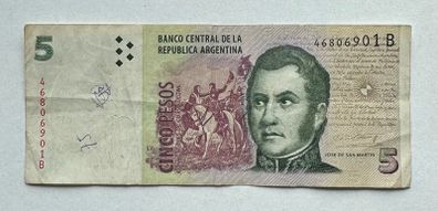 Argentina 5 Pesos Banknote