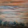 Sunset Orange Acrylic Landscape 50x90cm canvas Image 5
