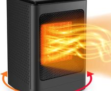 Portable Space Heater, Fan Heaters for Home Low Energy Silent, 1500 / 750W PTC Electric Heater with Tip-Over and Overheat Protection, 4 Heat Settings&Thermostat, Suitable for Office, Home, Dormitory (FREE POSTAGE)