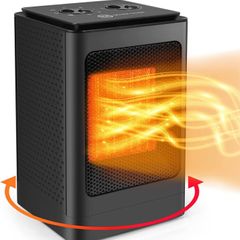 Portable Space Heater, Fan Heaters for Home Low Energy Silent, 1500 / 750W PTC Electric Heater with Tip-Over and Overheat Protection, 4 Heat Settings&Thermostat, Suitable for Office, Home, Dormitory (FREE POSTAGE)