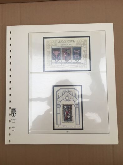 Germany (Deutschland) 1974-81 Lindner-T Illustrated 18 Ring Hingless Album Pages
