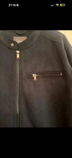 mans coat suede navy size small