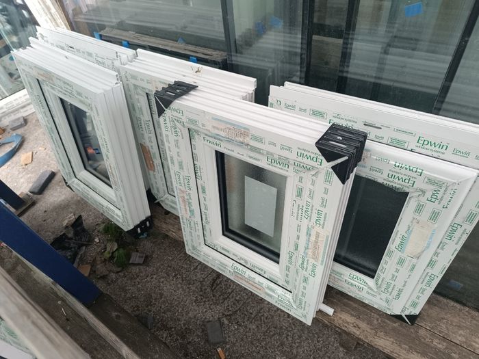 5 white pvc bathroom windows