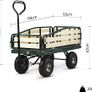 Handcart, Hand Cart, Folding Side Panels, Weather-Resistant, 300 kg Load Capacity, Transport Heavy Loads, Sturdy Frame, Large Cargo Space, Dark Green Image 3
