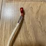 HEL white Braided Stainless Rear Brake Hose Line with red banjos for Yamaha YZF-R6 2006-2026 Image 3