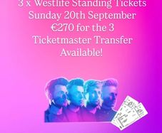 3 Standing Westlife Tickets