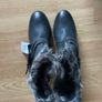Black Boots with Fur Trim Image 6