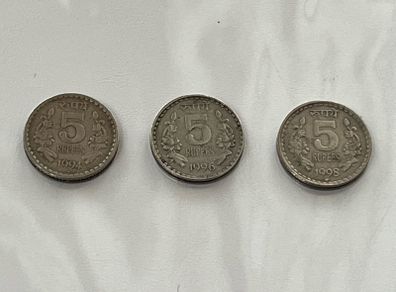 1994-1998 Indian 5 rupees