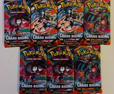 Pokemon Chaos Rising 7 booster packs NEW