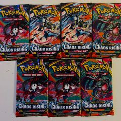 Pokemon Chaos Rising 7 booster packs NEW
