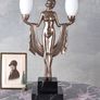 Table Lamp Villa Gatsby Art Deco Table Lamp Female Nude Bauhaus Lamp Image 4