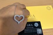 Moissanite Heart Necklace