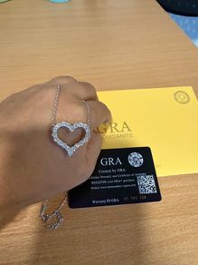 Moissanite Heart Necklace