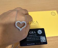 Moissanite Heart Necklace