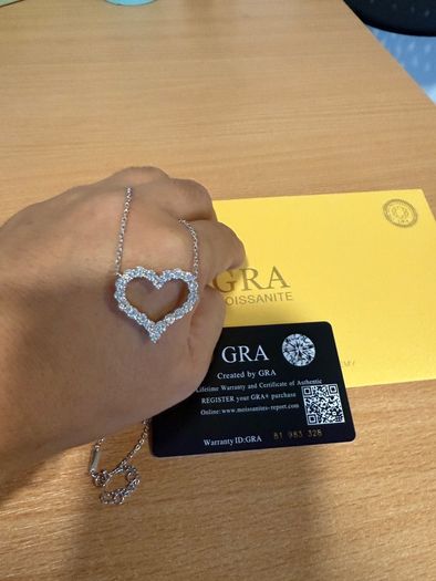 Moissanite Heart Necklace