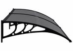 Door Canopy Black 200x80 cm PC