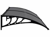 Door Canopy Black 200x80 cm PC