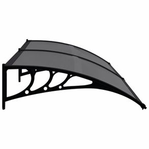 Door Canopy Black 200x80 cm PC