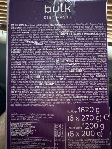 Bulk zero cal pasta