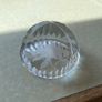Vintage Stuart Crystal Dime Paperweight & Cavan Crystal Fan shaped clock Image 3