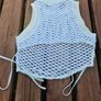 Bershka White Crochet Tie Top, Size UK8 Image 9
