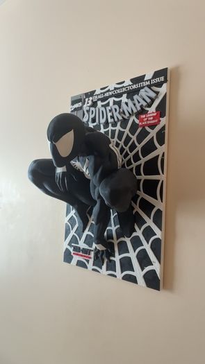 SpiderMan Symbiote Suit 3D Comic Book Display