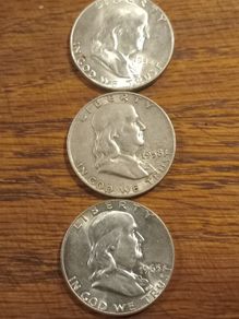 Coins Franklin half dollars