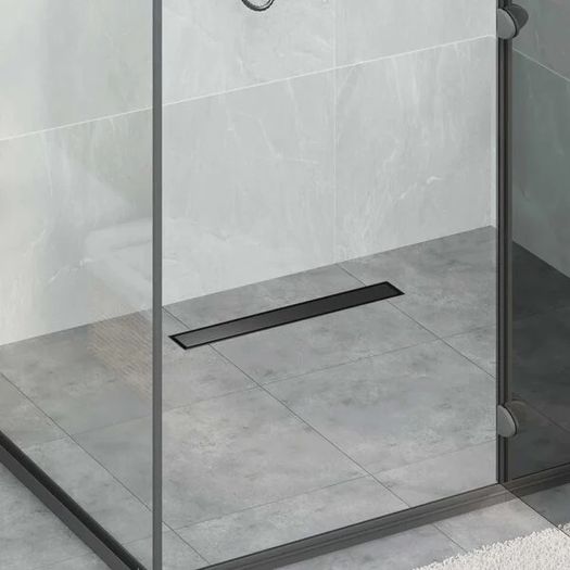 Shower Drain 2-in-1 with 360 Siphon Black 60 cm