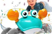 Sensing Crawling Crab.Tummy Time Baby Toys.Interactive Walking Dancing Toy with Music Sounds and Lights Infant Fun Gift