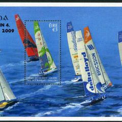 2009 Ireland Stampa Public Souvenir Volvo Ocean Race Commemorative Stamp Minatare Sheet Overprinted for Stampa Mint Never Hinged (MNH)
