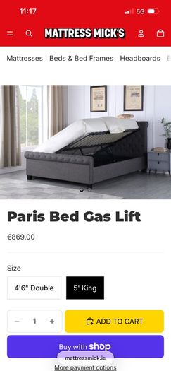 E400 Off Ottoman Double & Kingsize Beds