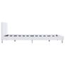 Bed Frame White Faux Leather 135x190 cm Image 4