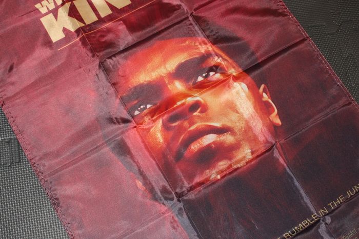 MUHAMMAD ALI v GEORGE FOREMAN 'When we were Kings' movie documentary film banner flag boxing gym