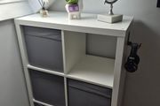 Kallax ikea unit with 5 boxes included