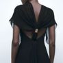 Zara Long Cape Dress Limited Edition Image 2