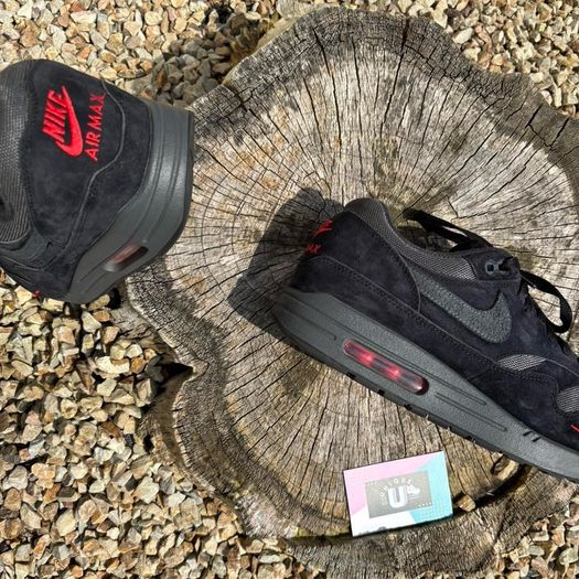 Rare Nike Air Max 1 Bred Black Red Grey