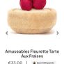 New JELLYCAT Fleurette Tarte Aux Fraises Image 3