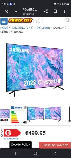 50" Sumsung Smart TV 2023 condition as new